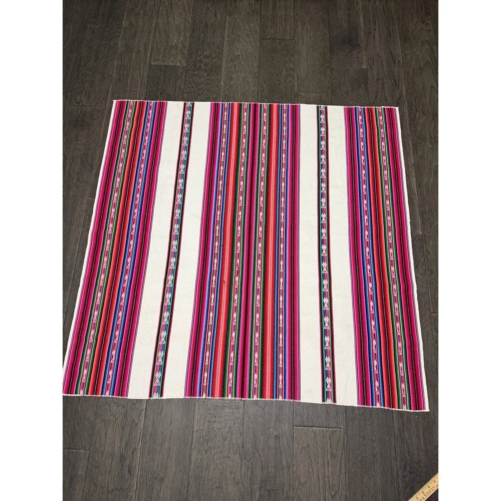 Vintage Aztec‎ Bright Color Yoga Blanket Table Cloth Aguayo Peru